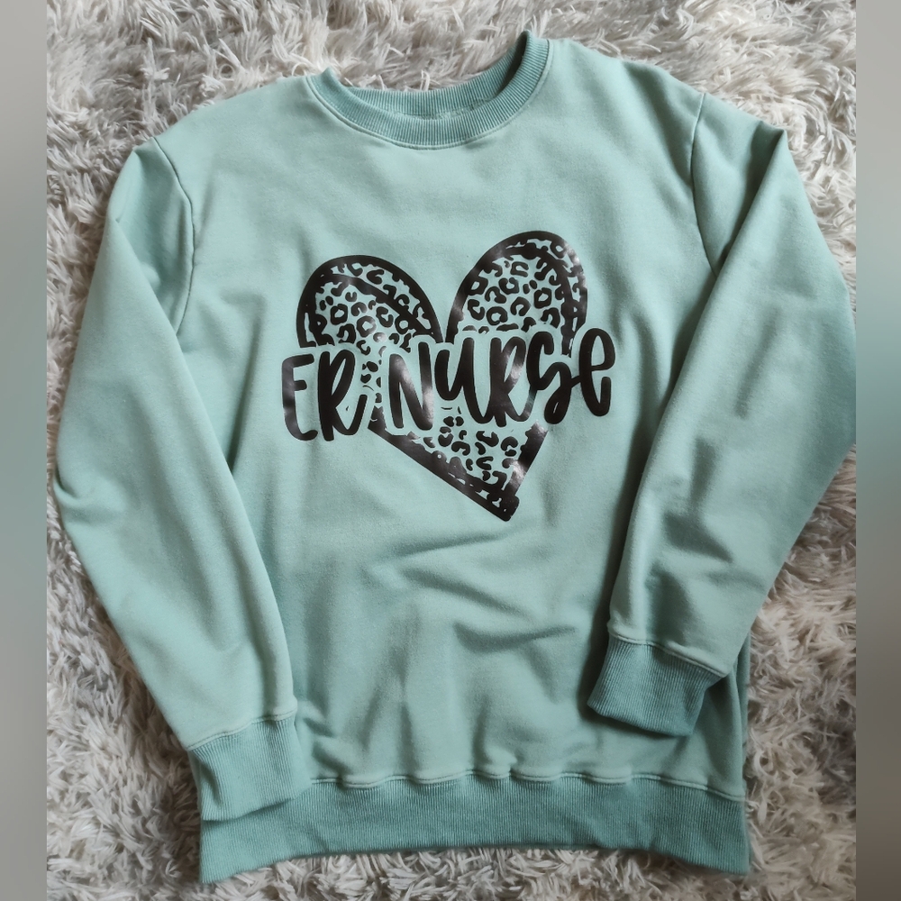 Mint Green ER Nurse Sweatshirt